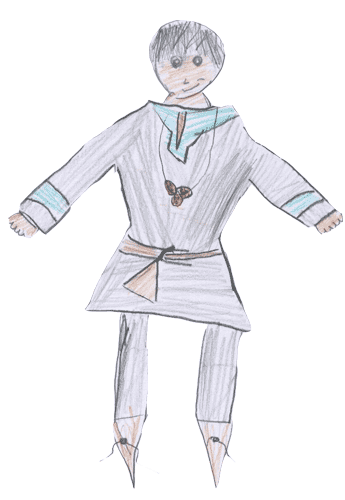 Anglo-Saxon boy drawn by Ally age 8