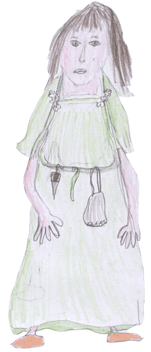 Anglo-Saxon woman drawn by Lucien age 9