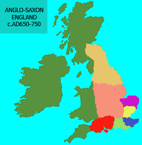 Map of Anglo-Saxon Kingsdoms