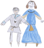 Anglo-Saxon girl and boy